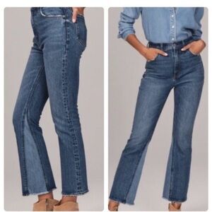 Abercrombie & Fitch The Kick Flare Ultra High Rise Denim Jeans Womens sz 27/4 S